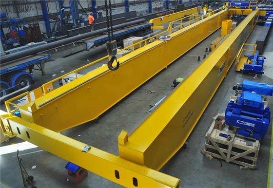 Gru a ponte sopraelevata della fine nastro della singola doppia trave europea 1-50 Ton With Trolley Traveling