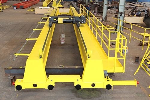 Gru a ponte sopraelevata della fine nastro della singola doppia trave europea 1-50 Ton With Trolley Traveling