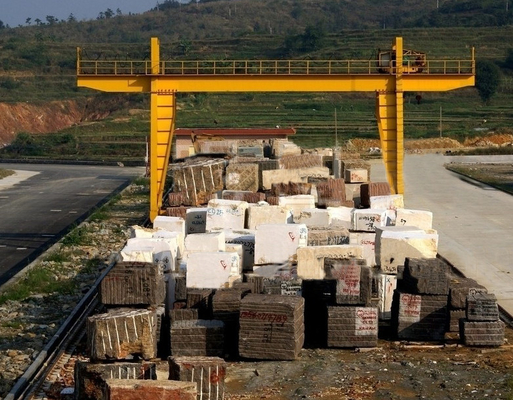 gru a cavalletto della trave del doppio 32ton per il sollevamento di pietra di marmo all'aperto e del granito