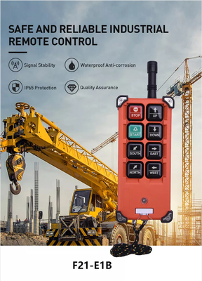 Un telecomando senza fili industriale F21-E1b di 6 bottoni di Telecrane