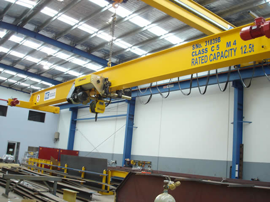 Singolo risparmio di energia di controllo del pendente di Ton Overhead Crane With Hoist di tonnellata 5 del fascio 2