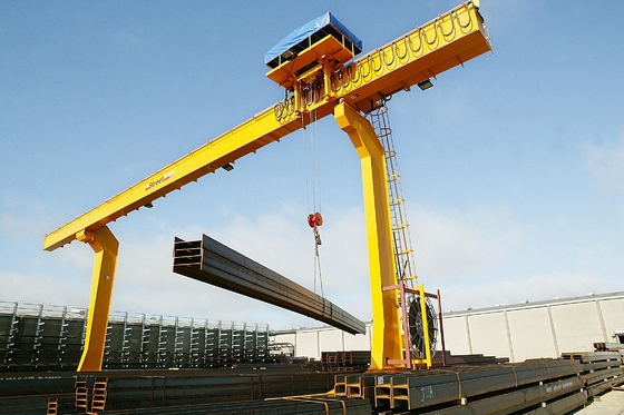 Grandi capacità elettrica doppia trave gantry gru A5-A8 Funzione di lavoro Q235B / Q345E materiali