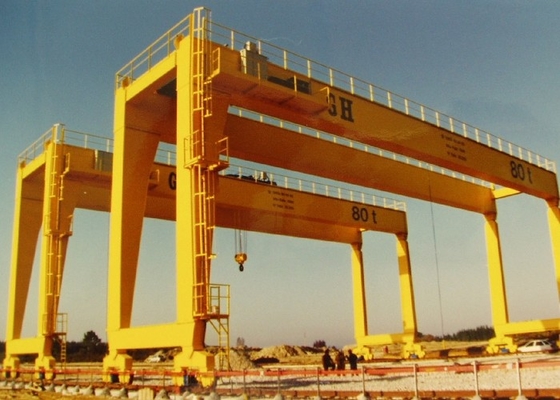 Gru 200KW del contenitore del porto della portata 26m 30m 35m al cavalletto su rotaie di 300KW RMG