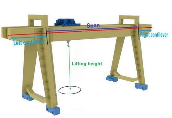 Grande cavalletto d'acciaio Crane Double Girder 100 Ton Bridge Crane di Q235B Q345B
