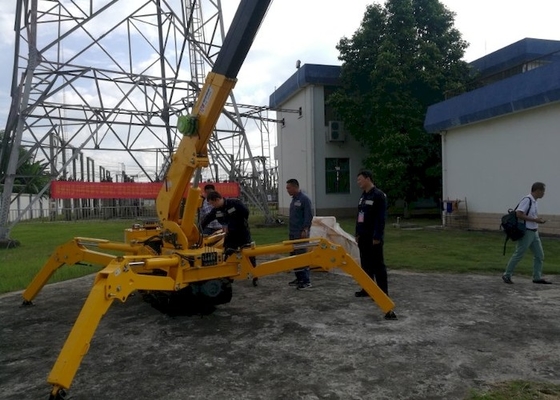 Gru mobile dell'interno KB1.0 Mini Tracked Crawler Crane del ragno della gamba dell'oscillazione