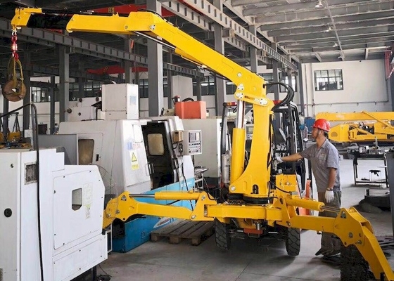 Gru mobile dell'interno KB1.0 Mini Tracked Crawler Crane del ragno della gamba dell'oscillazione
