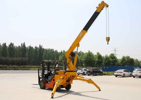 Gru mobile dell'interno KB1.0 Mini Tracked Crawler Crane del ragno della gamba dell'oscillazione