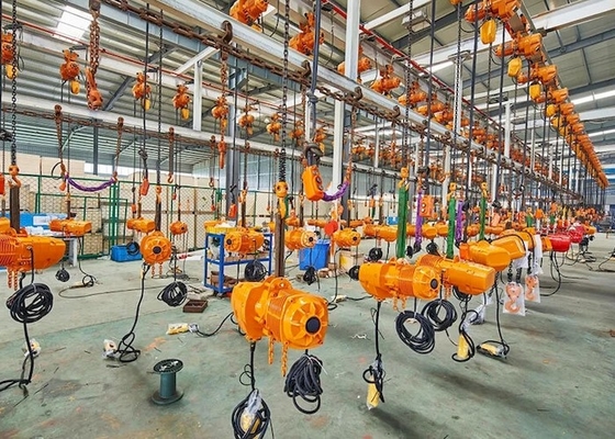 Gru industriali basse resistenti medie di maneggio del materiale del paranco a catena IP55 dell'altezza libera